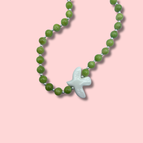 Peace Dove Beaded Necklace