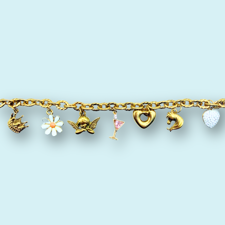 Angel Daisy Cocktail Bracelet Gold