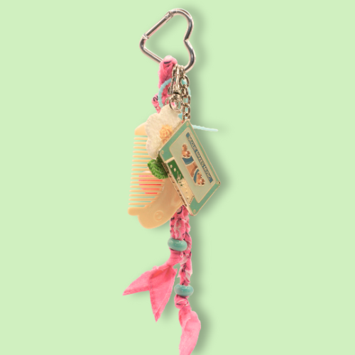 Retro Cassette & Daisy Bag Charm