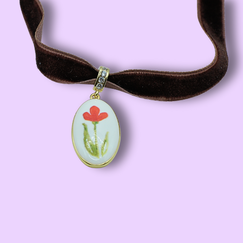 Poppy Cameo Choker