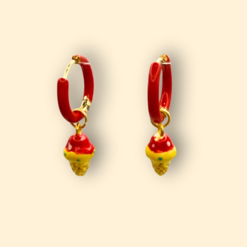 Ice Cream Hoop Earrings