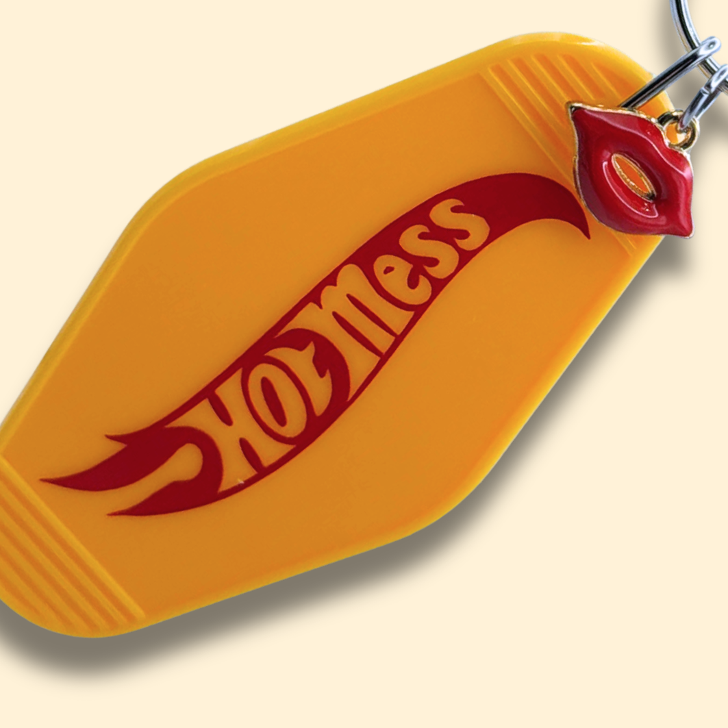 Hot Mess Retro Motel Keychain Mustard