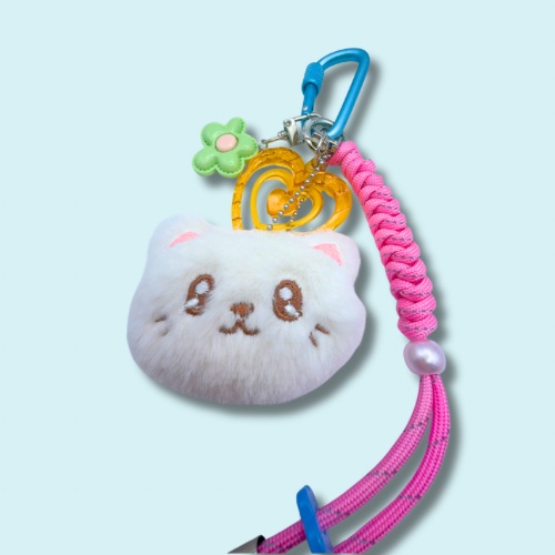 Cloud Kitty Fluff Bag Charm