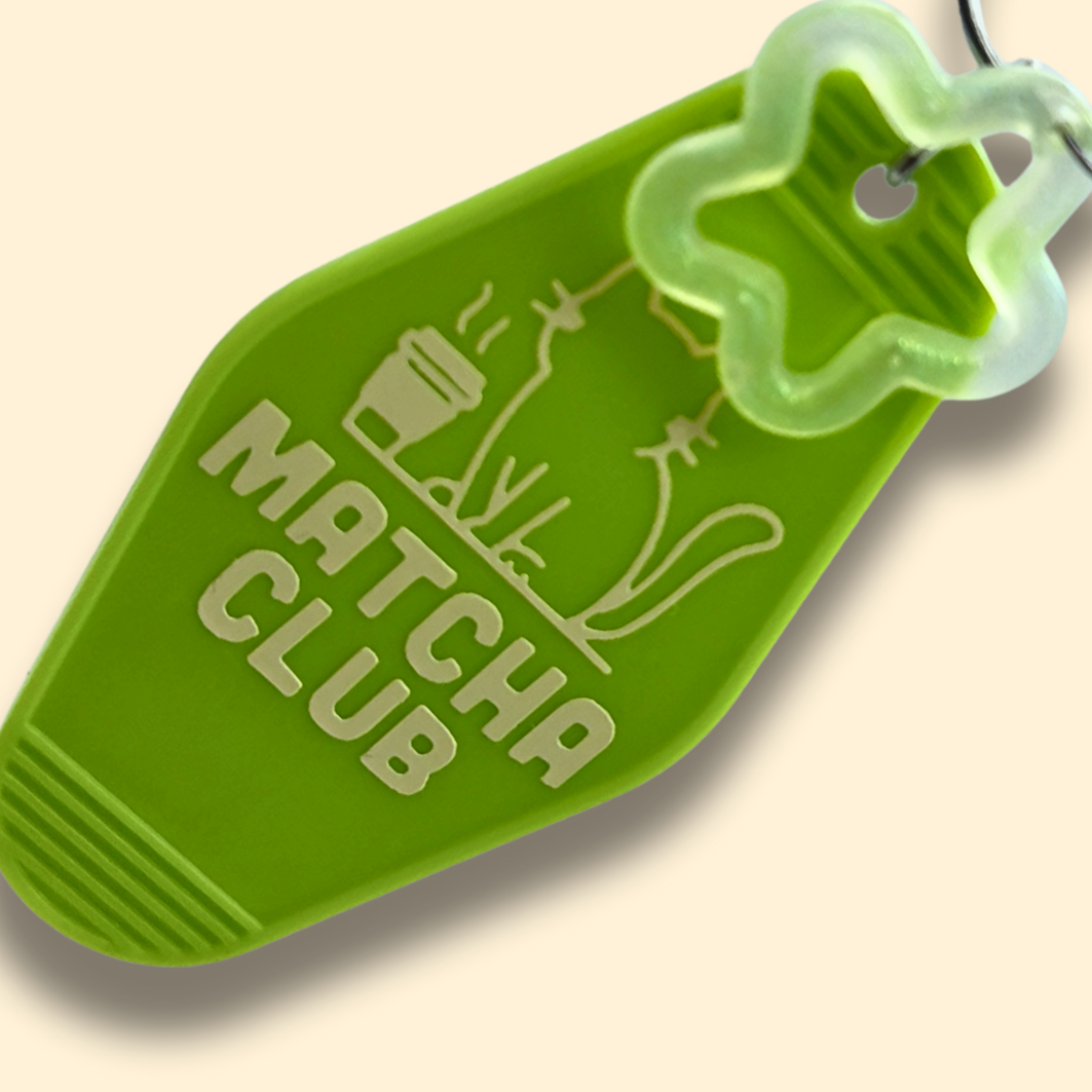 Matcha Club Cat Motel Keychain