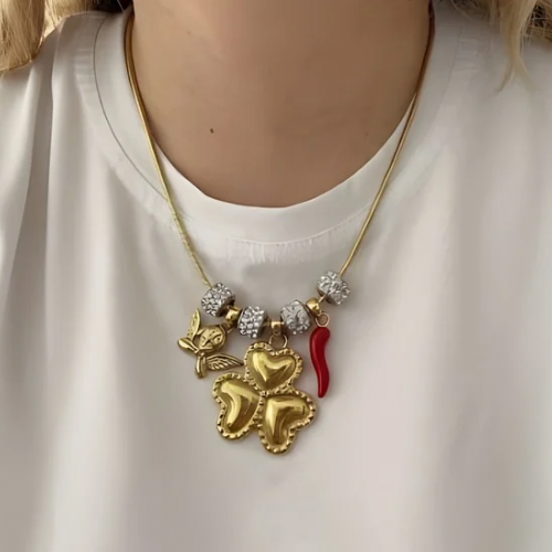 Lucky Clover Charm Necklace