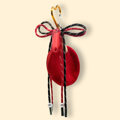 Red Baseball Pouch Charm