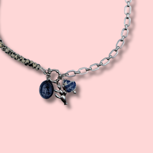 Dalmatian Cactus Mixed Chain Necklace