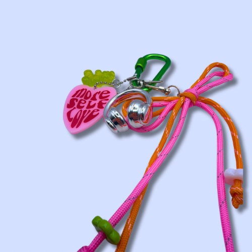 More Self Love Heart Bag Charm