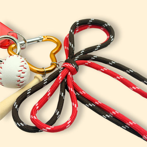 Red Baseball Pouch Charm