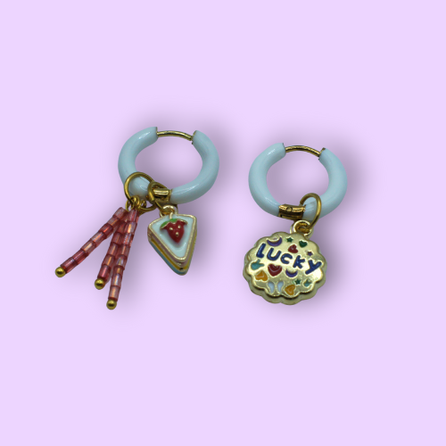 Lucky Cake Charm Earrings