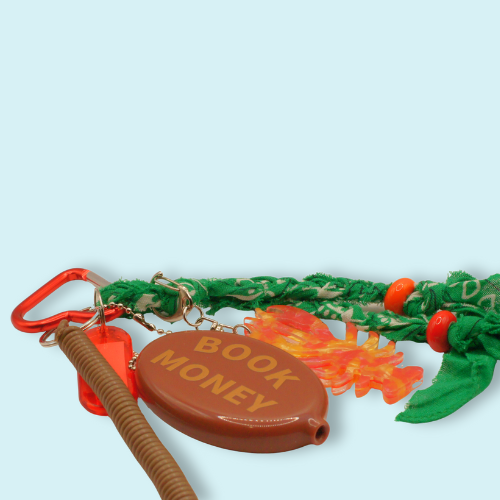 Book Money Flame Bag Charm