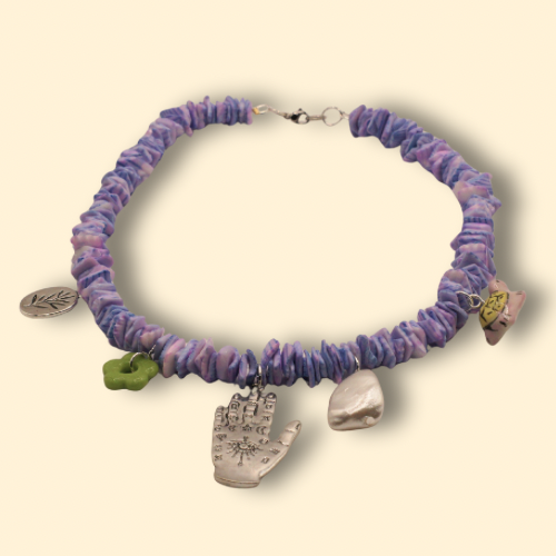 Mystic Palm Shell Necklace Lilac