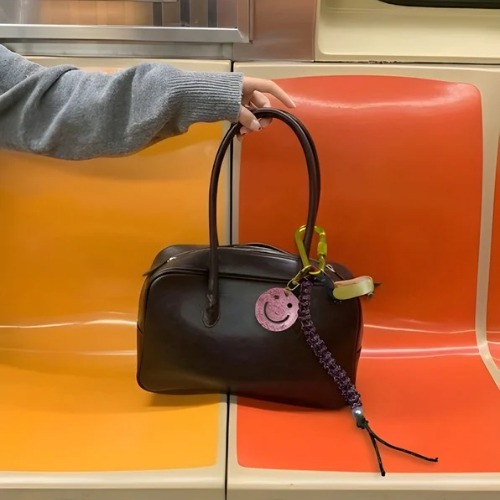 Glitter Smiley Dachshund Bag Charm