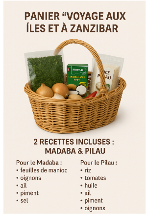 Panier “Voyage aux Îles et à Zanzibar”