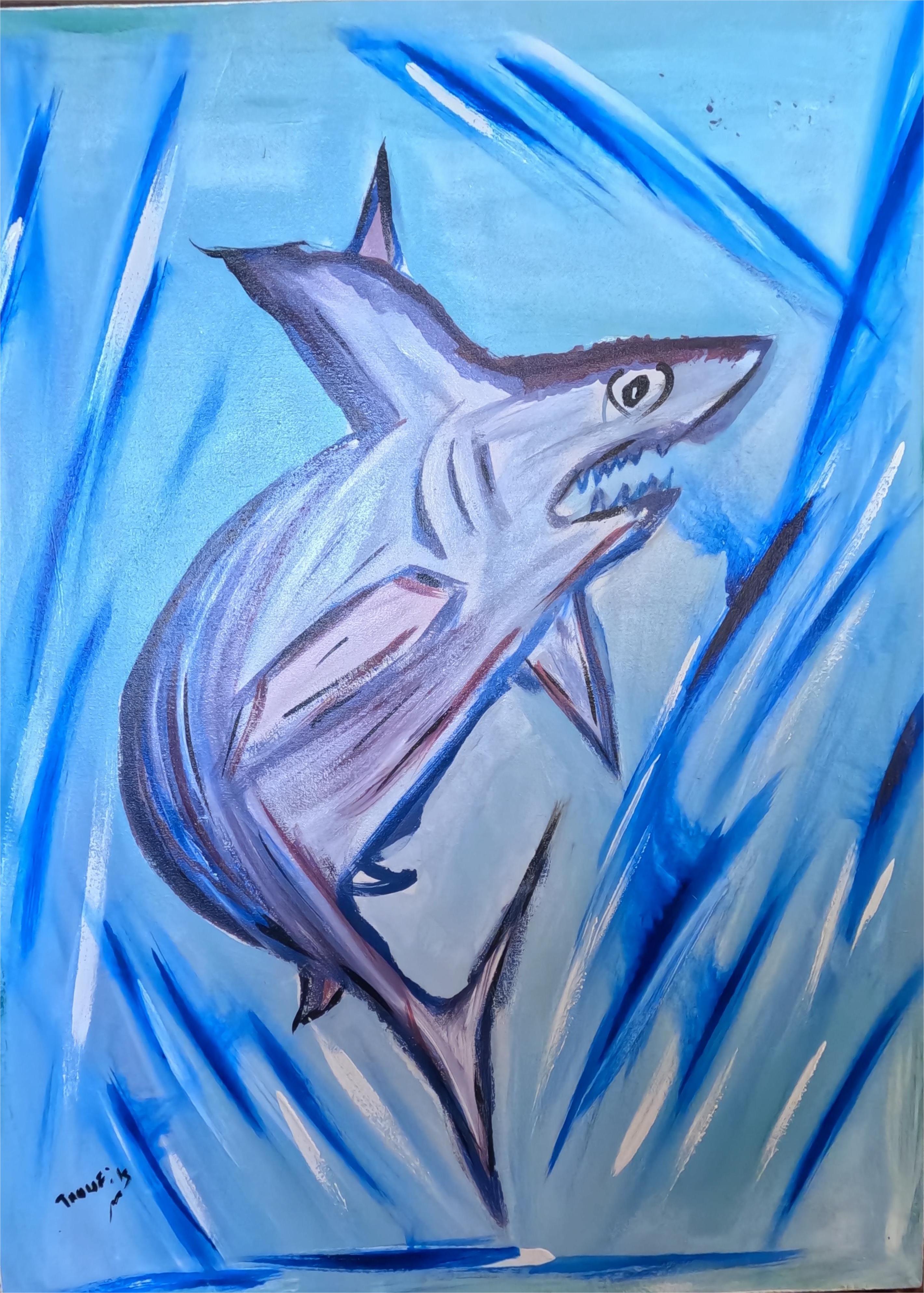 Tableau de requin 70x90cm