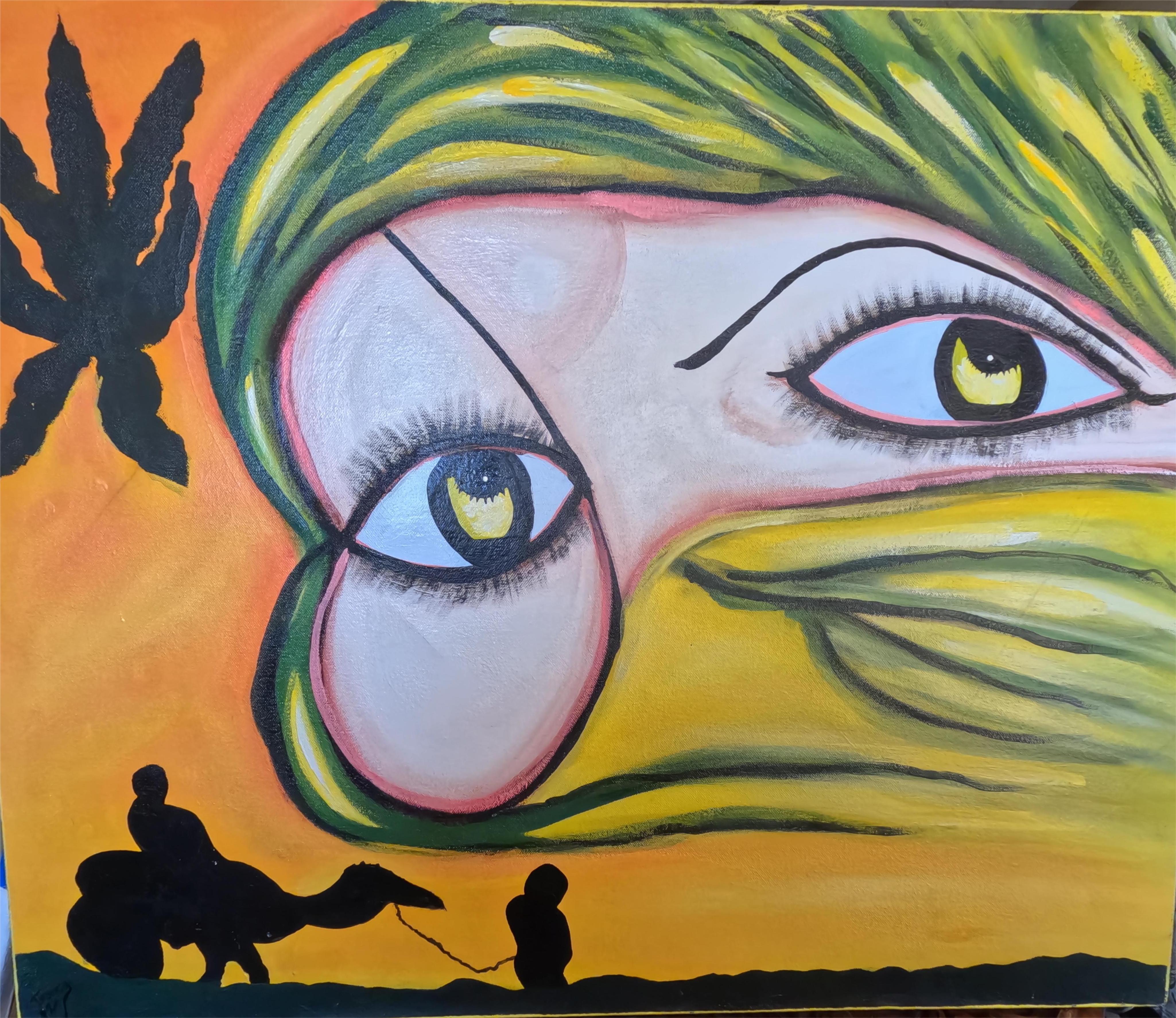 Tableau abstrait sur toile 90x110cm