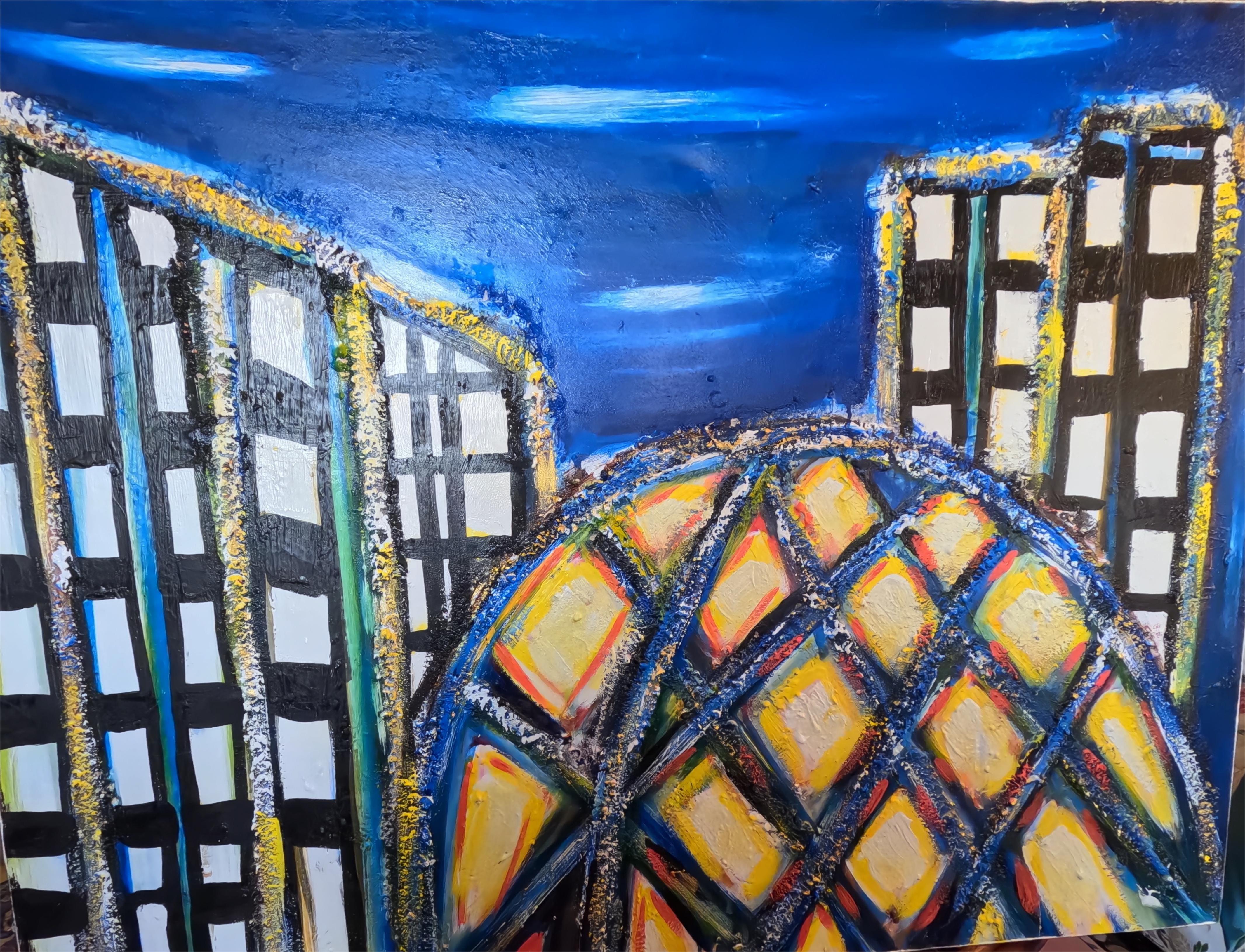 Peinture abstraite 90x120cm 