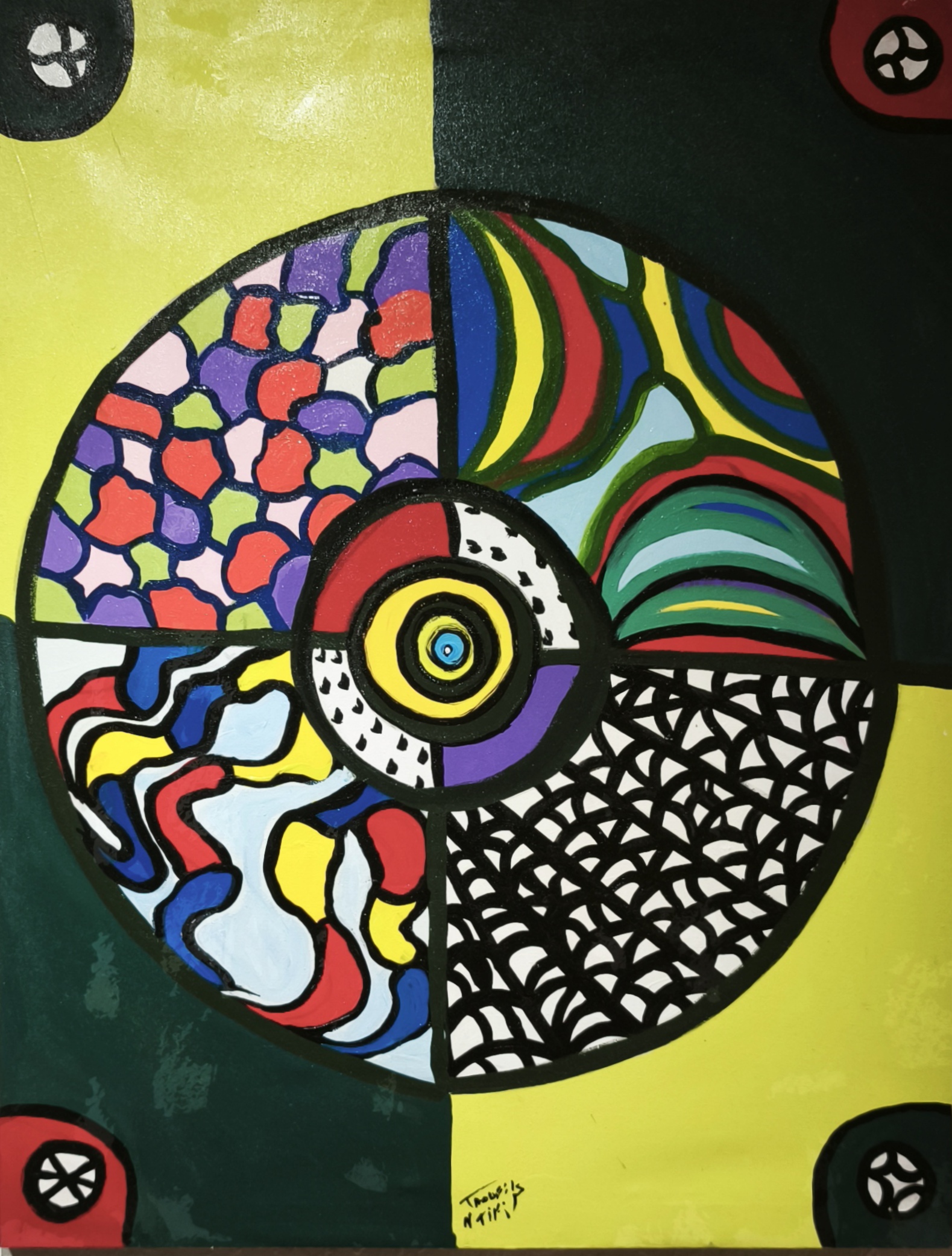 Peinture abstraite colorée