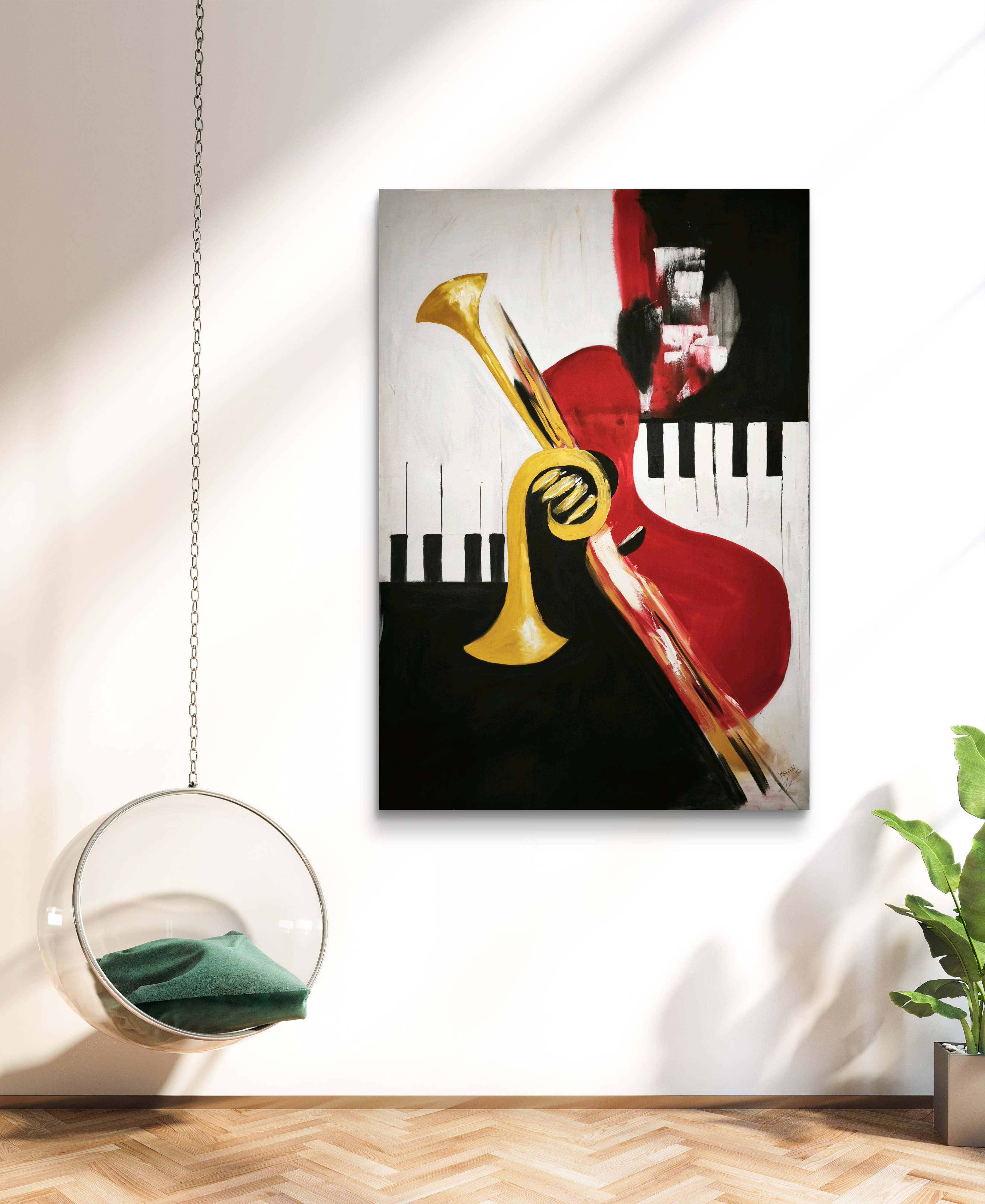 Peinture murale abstraite