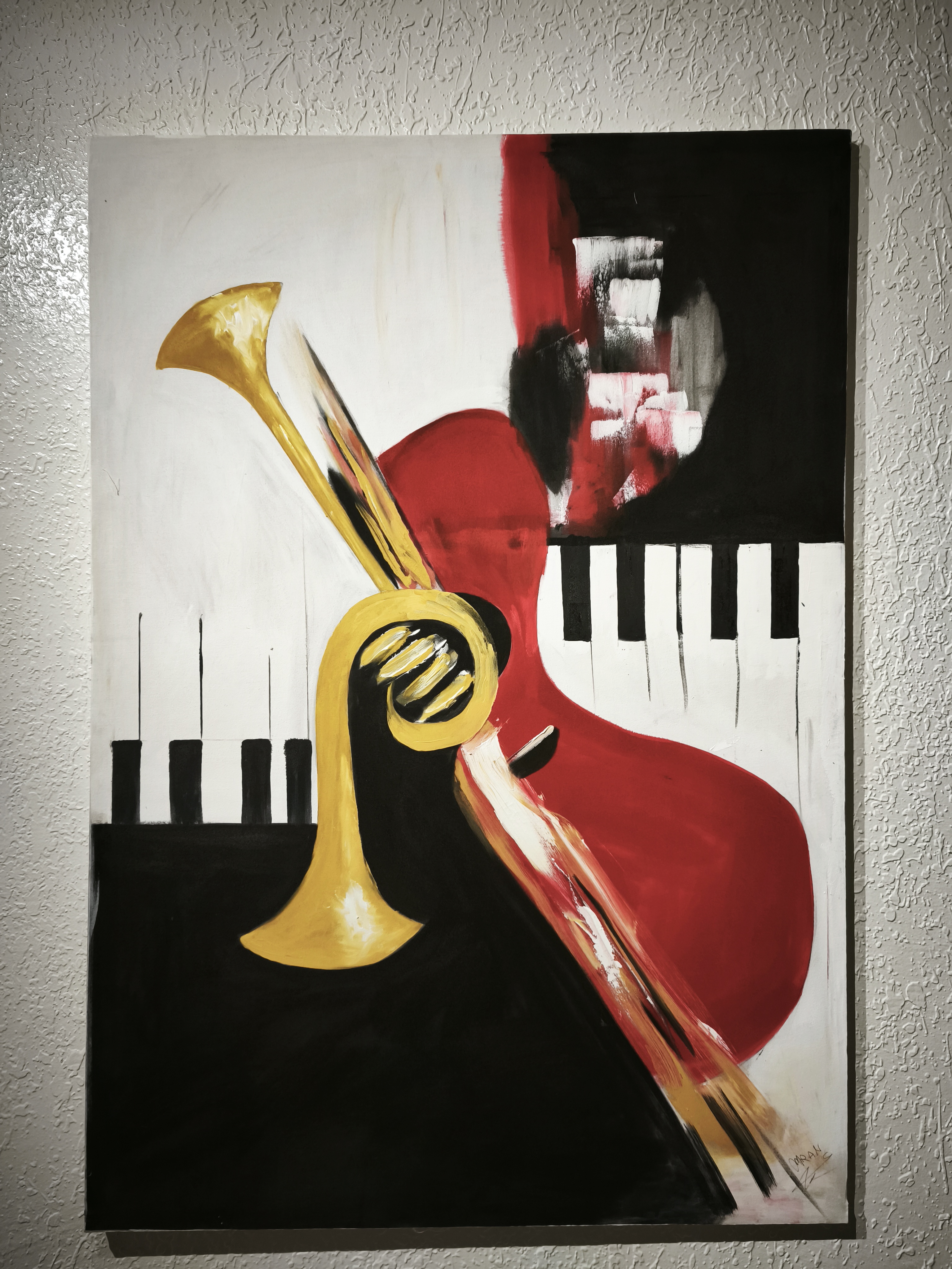 Peinture murale abstraite