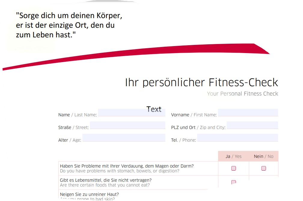 GRATIS - Dein persönlicher Fitness-Check