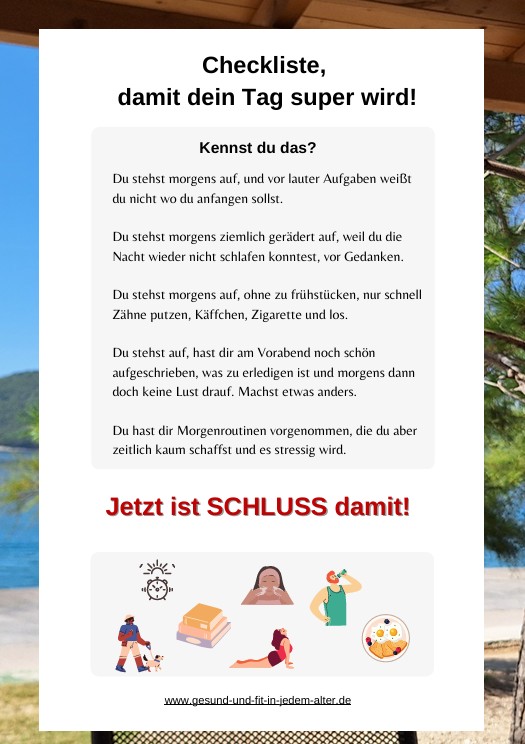 Für einen schönen Morgen - Checkliste - damit dein Tag super wird 
