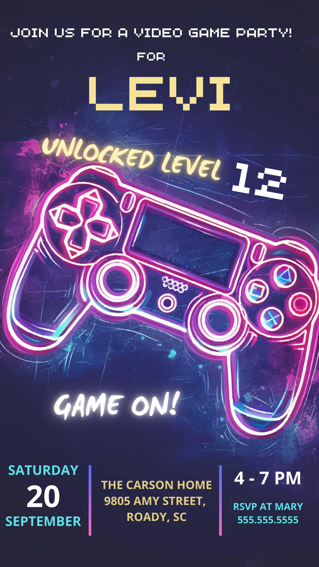 Personalized Mobile Birthday Invitation (digital only)