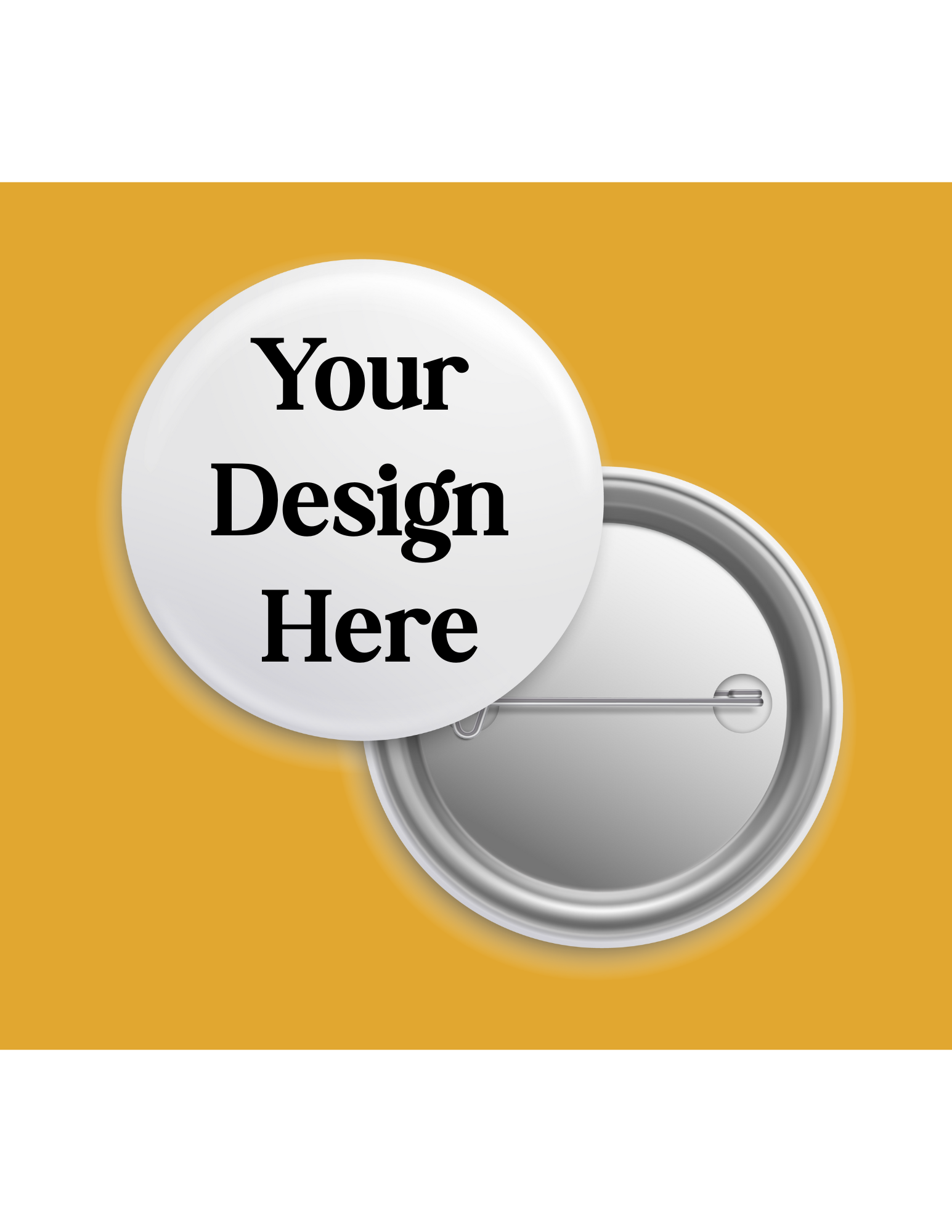 Custom pin buttons in size 2.25"