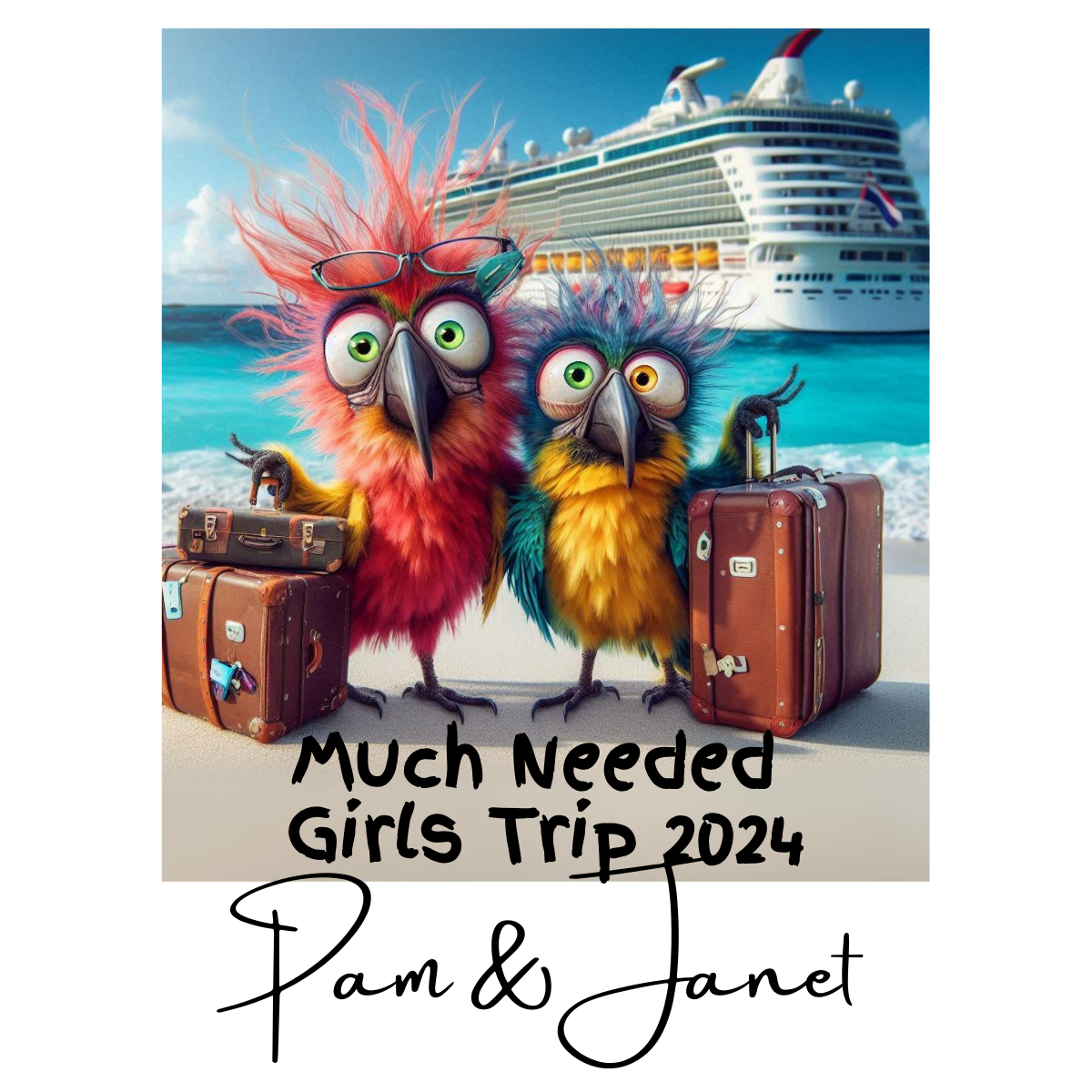 Crazy Bird Collection 4 x 4 Cruise Door Magnets