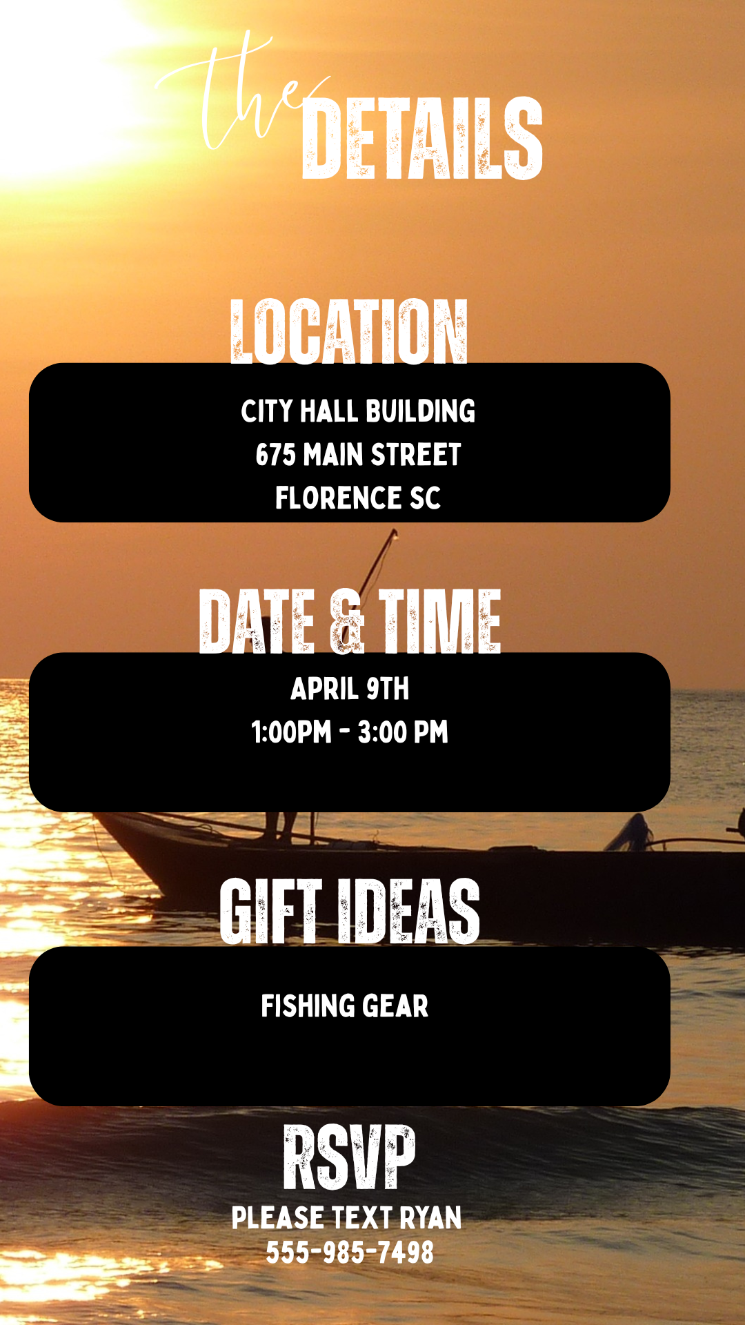 Personalized Mobile Retirement Invitation (digital only)