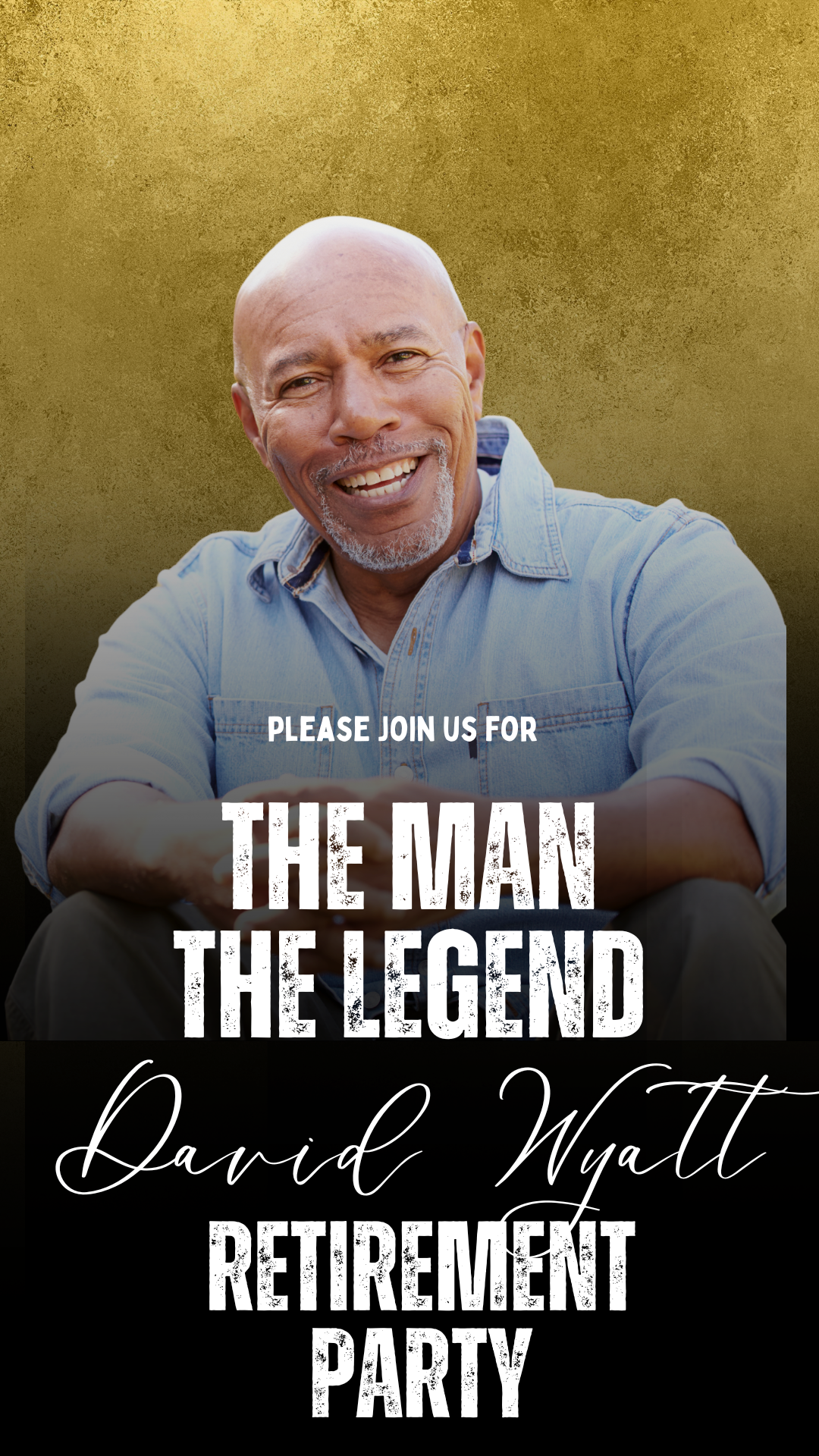 Personalized Mobile Retirement Invitation (digital only)