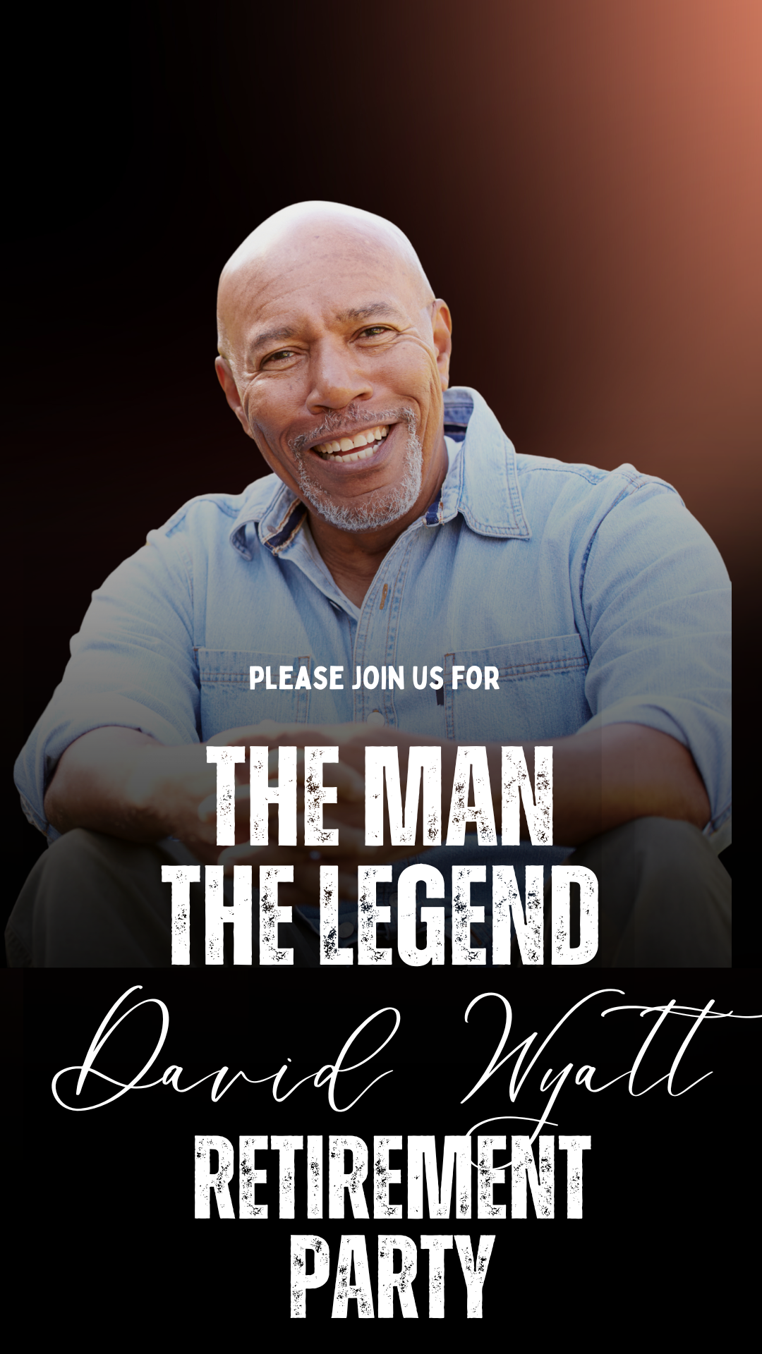 Personalized Mobile Retirement Invitation (digital only)