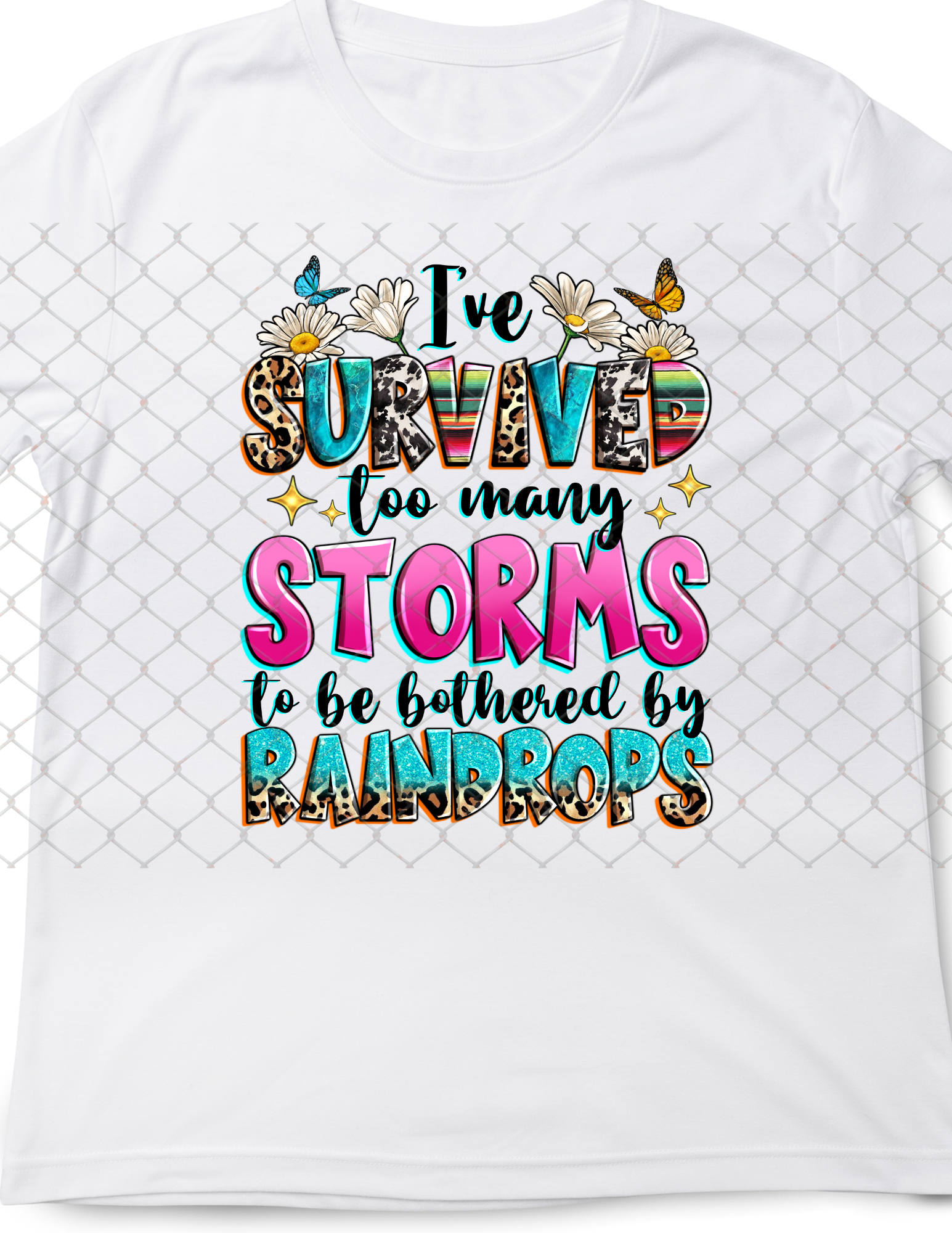 I survived too many storms to be bothered by raindrops