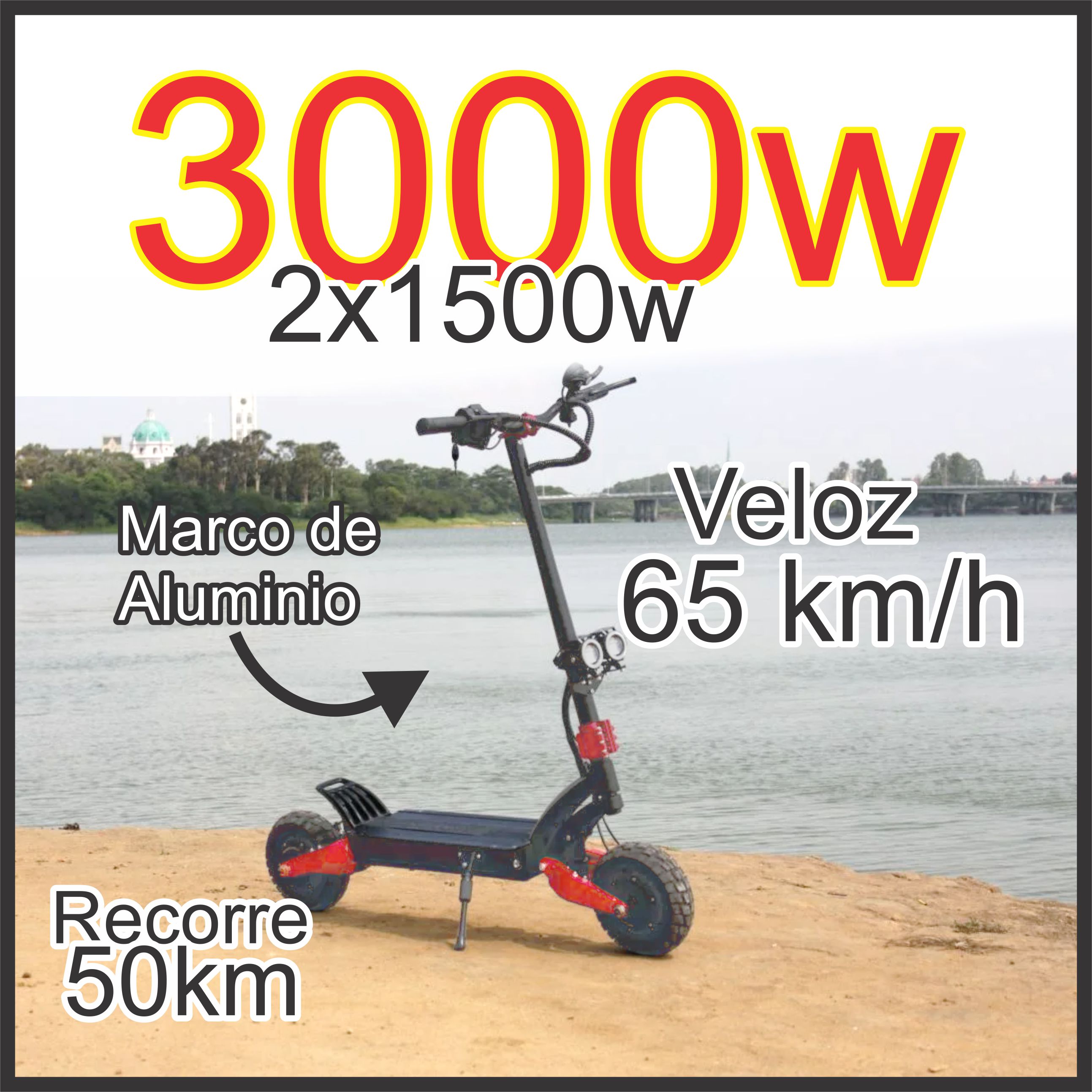 65Km/h 3000W Scooter Electrico X