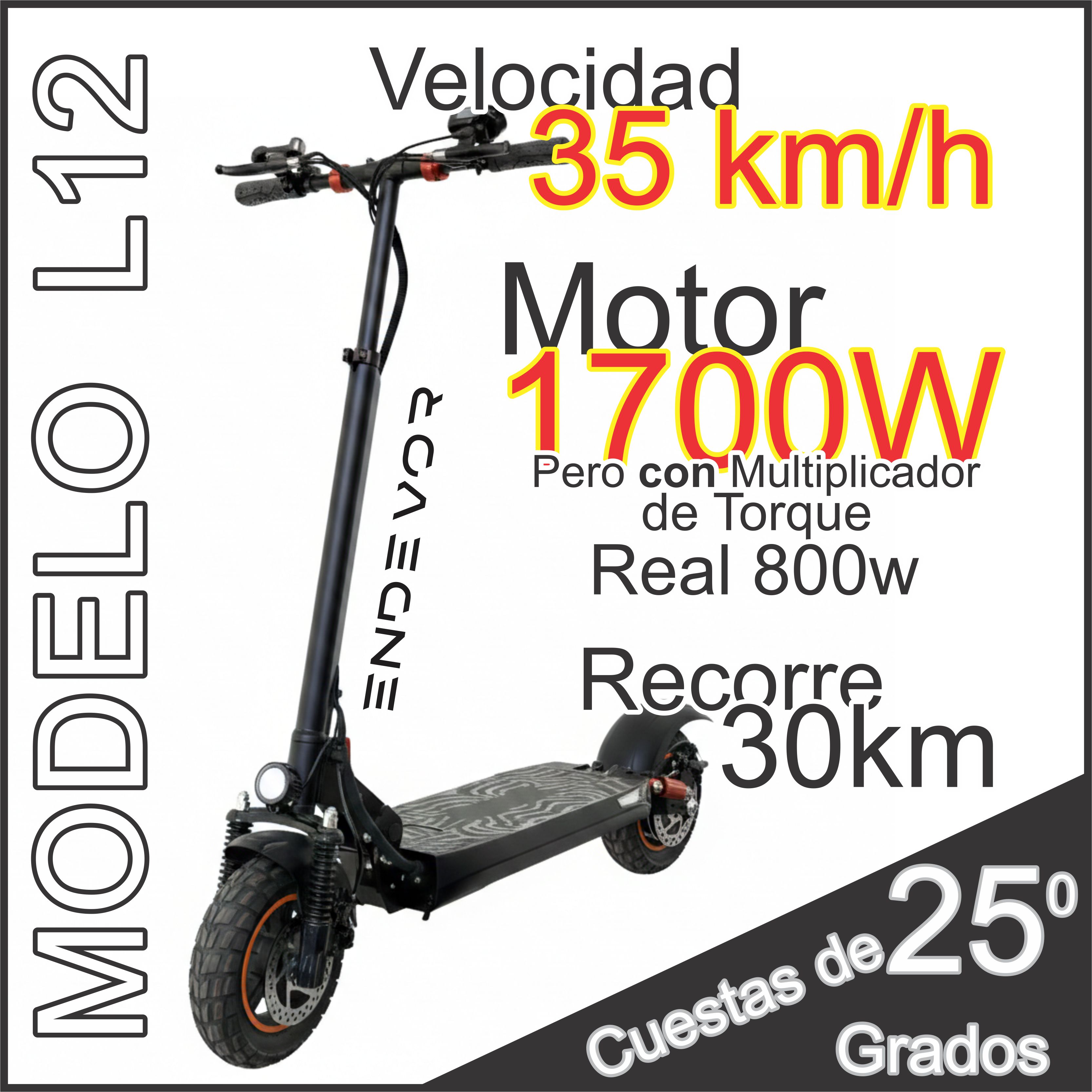 35Km/h Scooter Electrico para cuestas