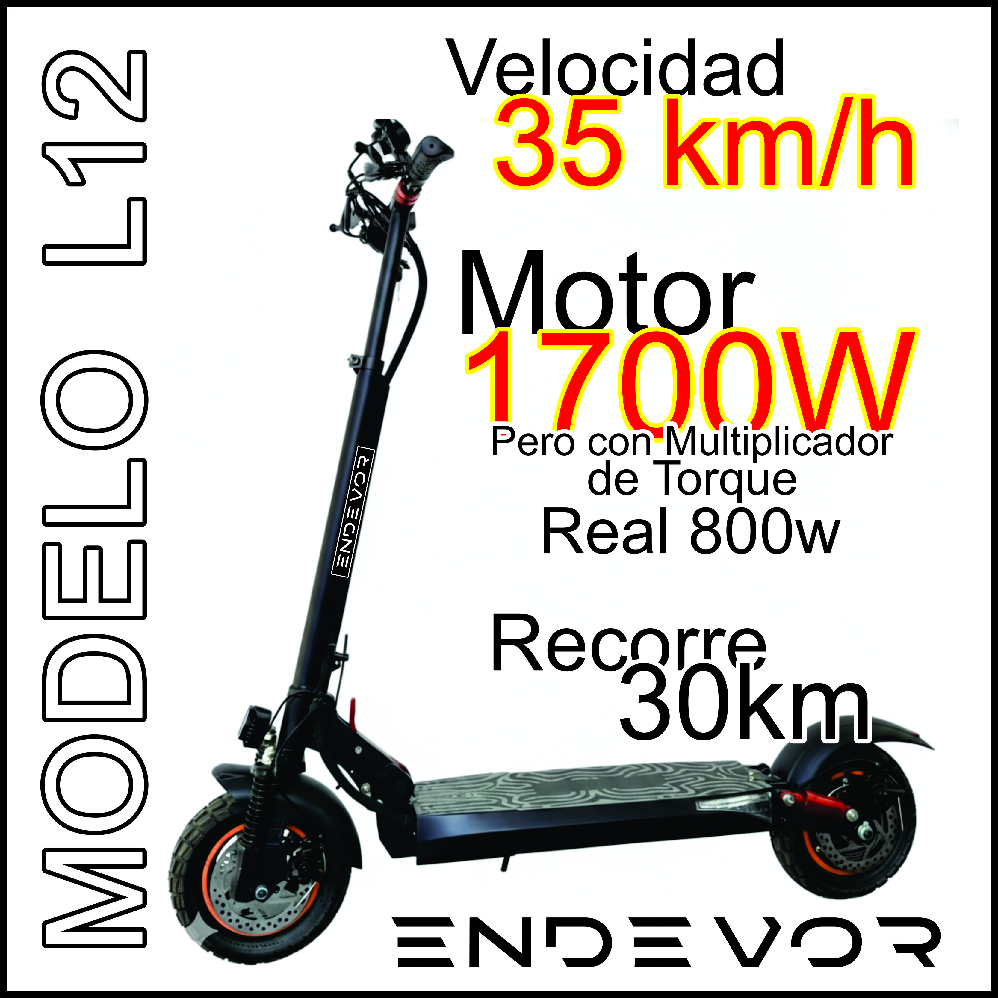 35Km/h Scooter Electrico para cuestas