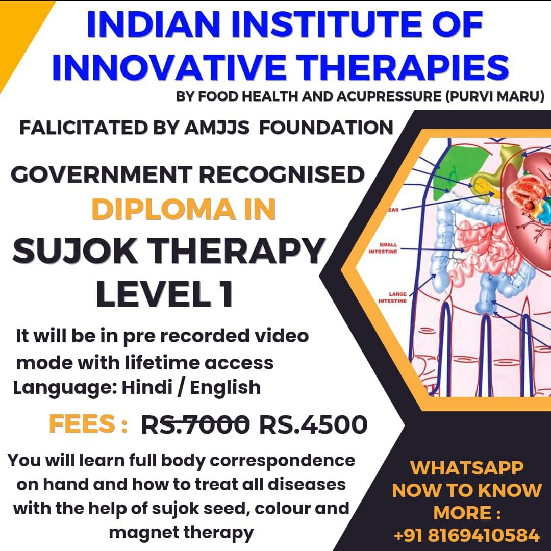 DIPLOMA - LEVEL 1 SUJOK ACUPRESSURE THERAPY