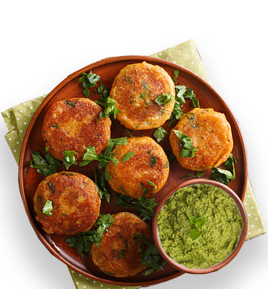 Desi Aloo Tikki 55 gram, 27 pieces, 1.5 kg