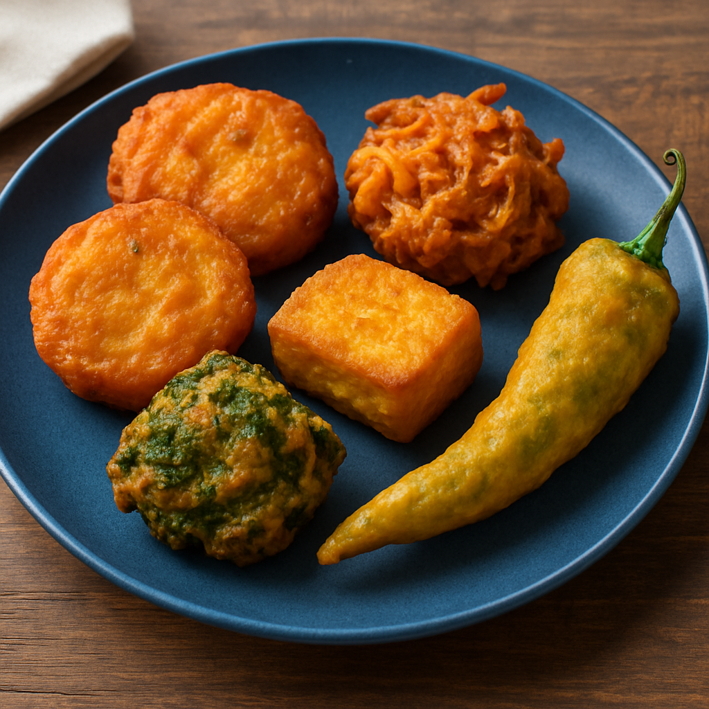 Assorted Vegetable Pakora Platter