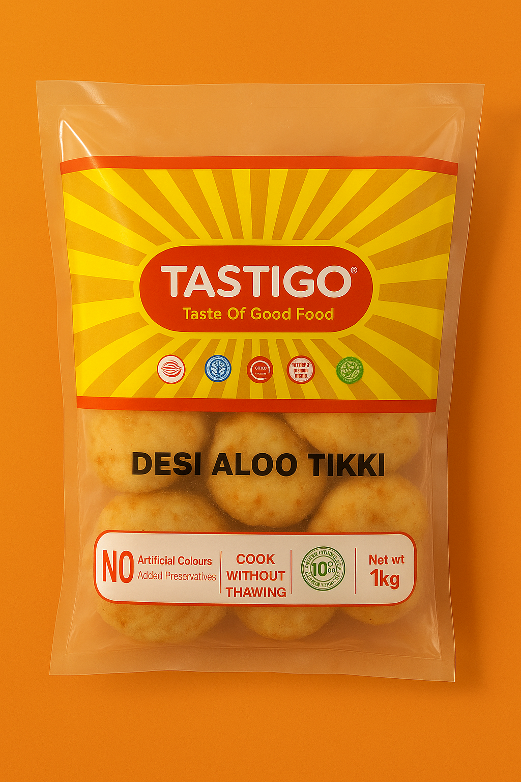 Desi Aloo Tikki 55 gram, 27 pieces, 1.5 kg