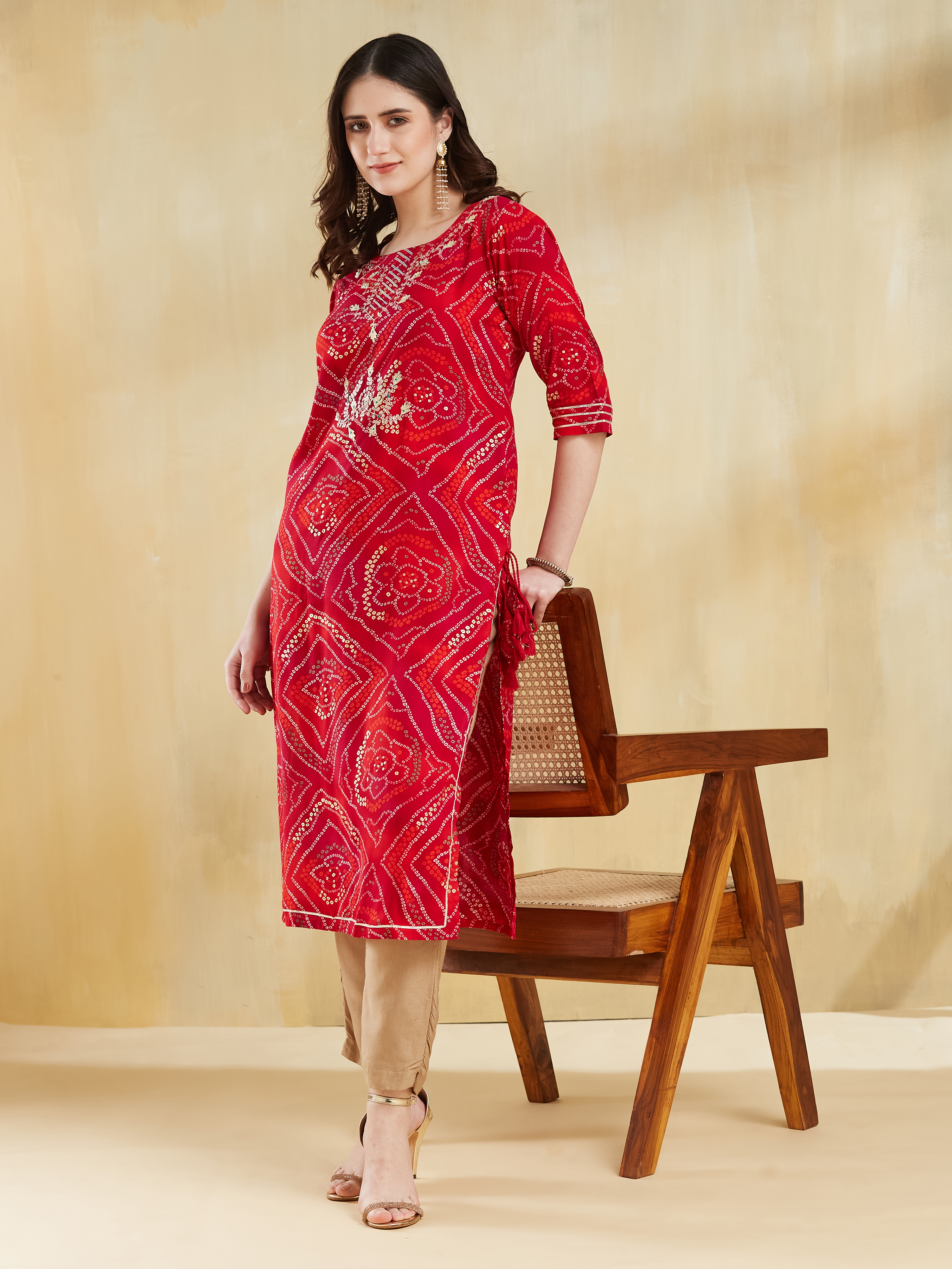 Red Traditional Kurta