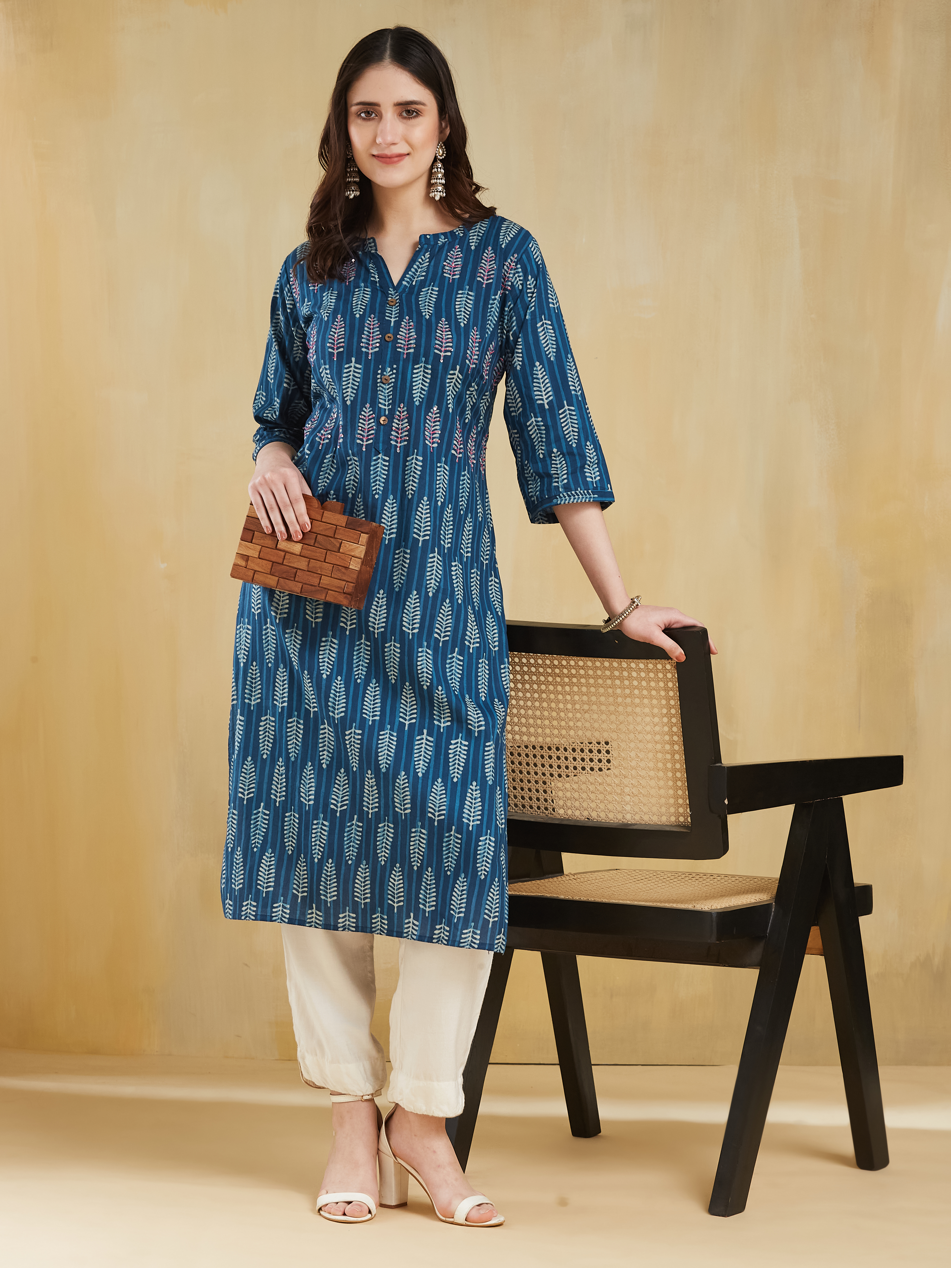 Blue Printed Kurta