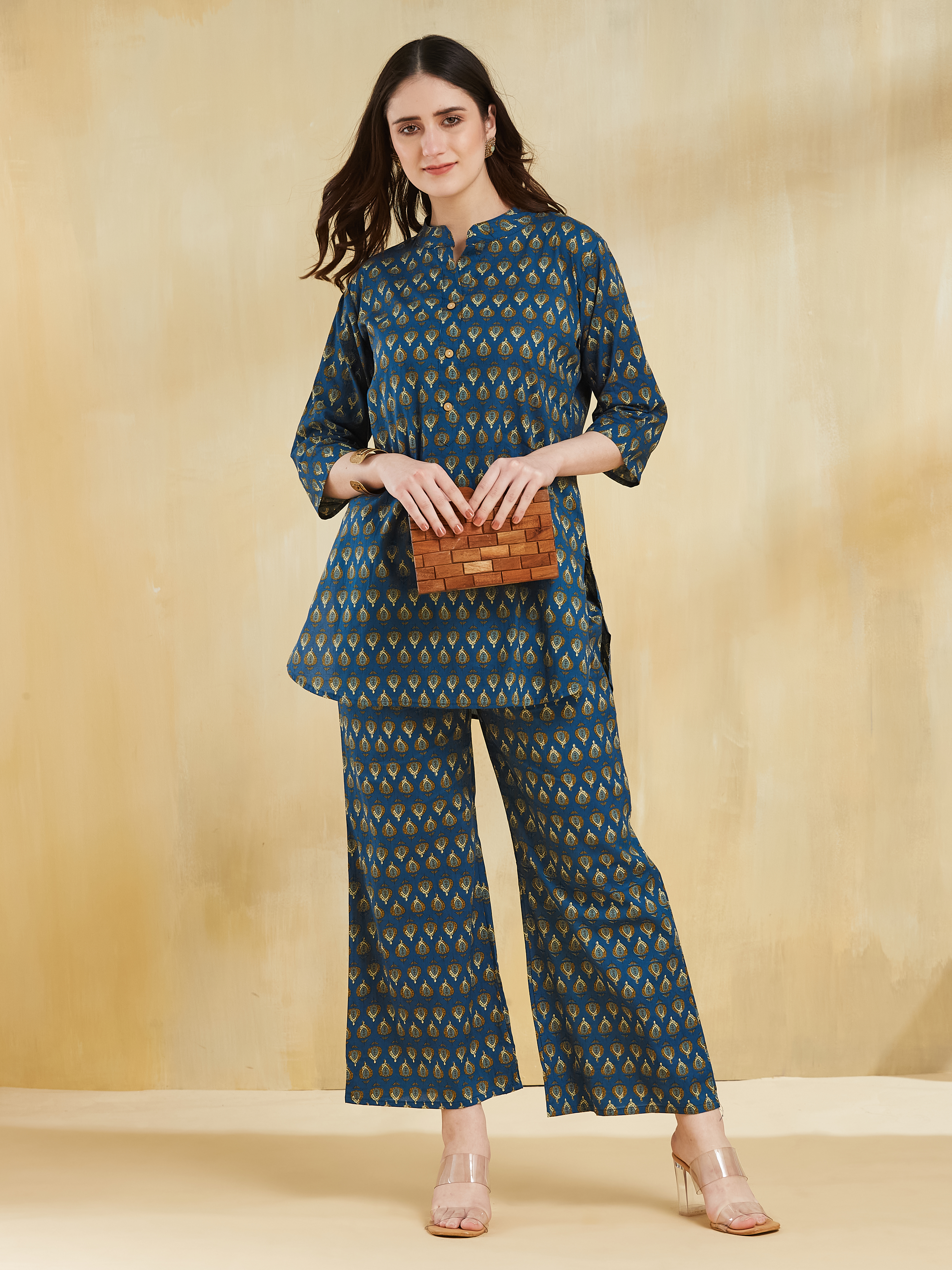 Women's Printed Kurta and Palazzo Set