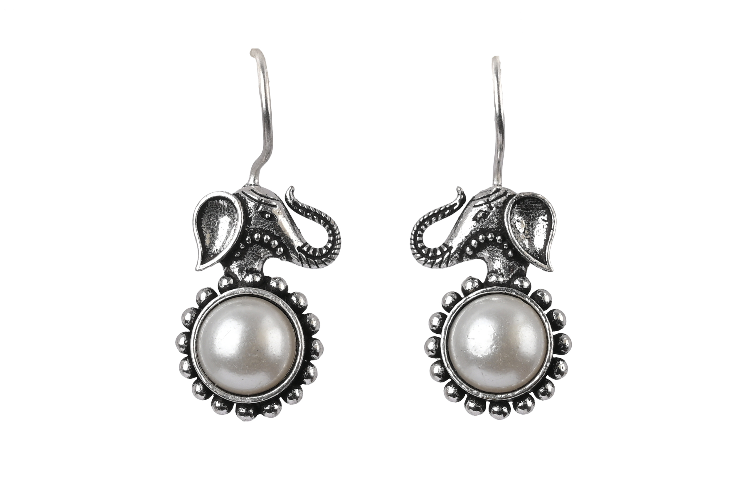 Elephant Pearl Earrings