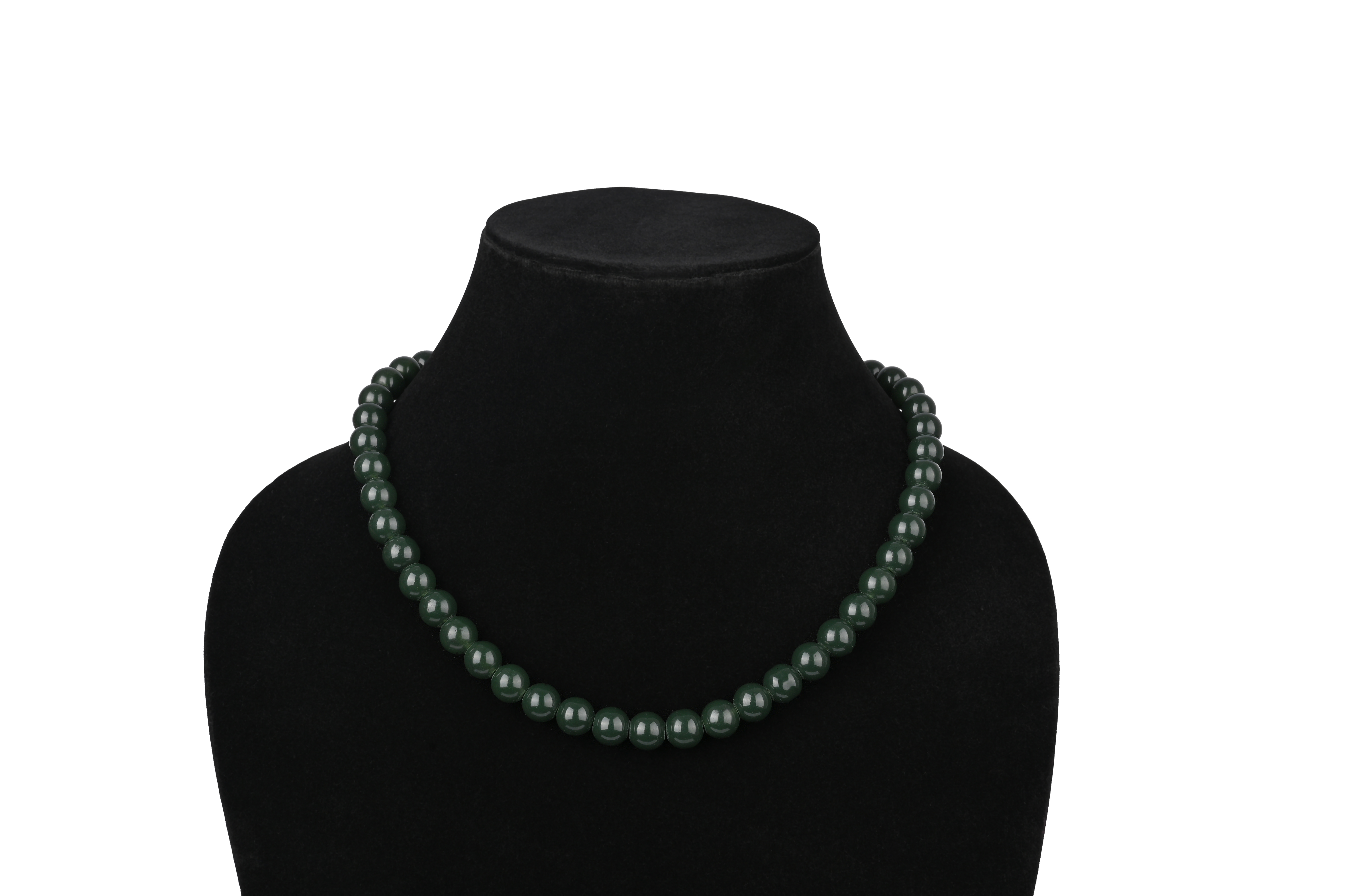 Elegant Green Artificial Pearl Necklace