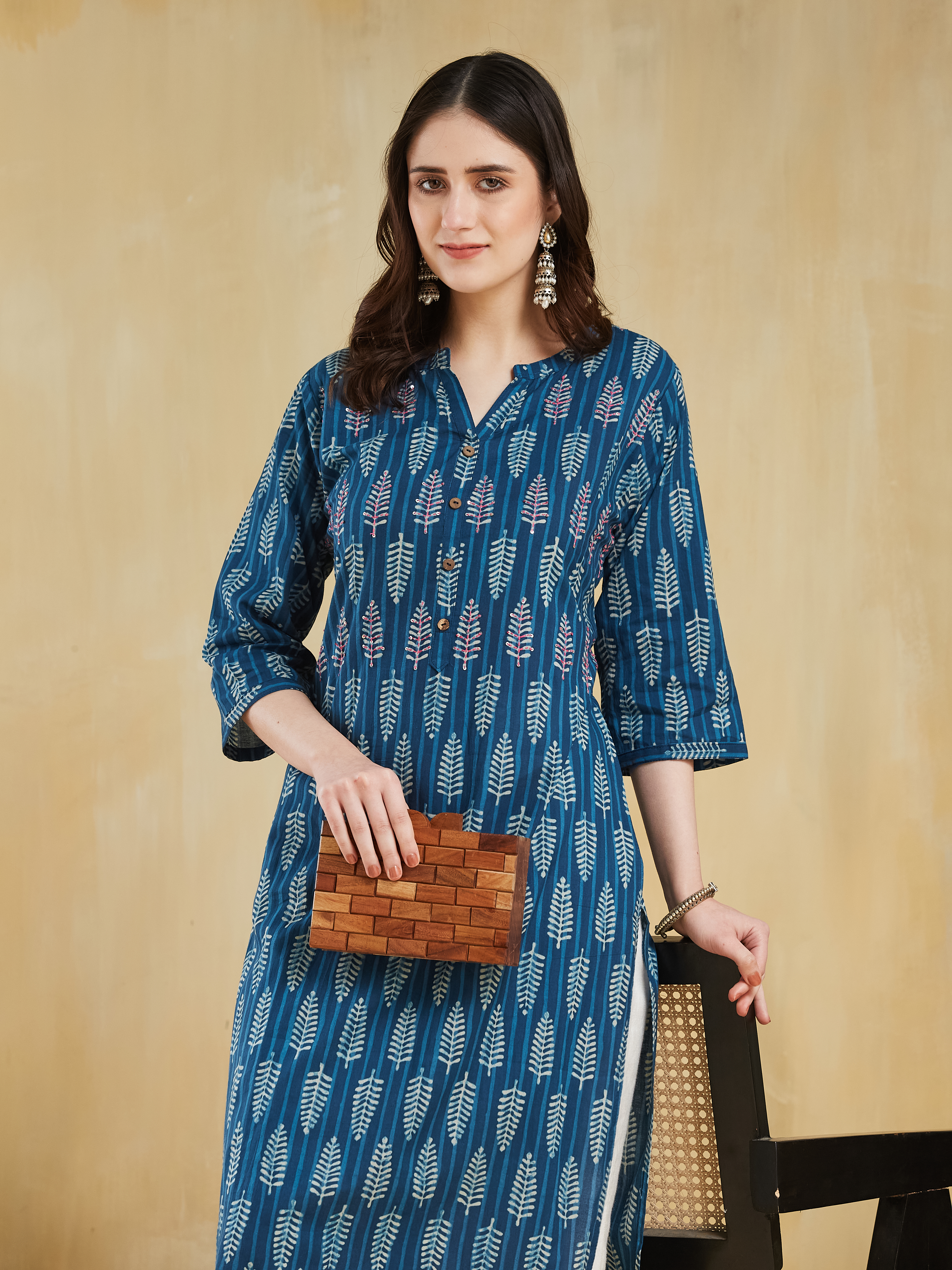 Blue Printed Kurta