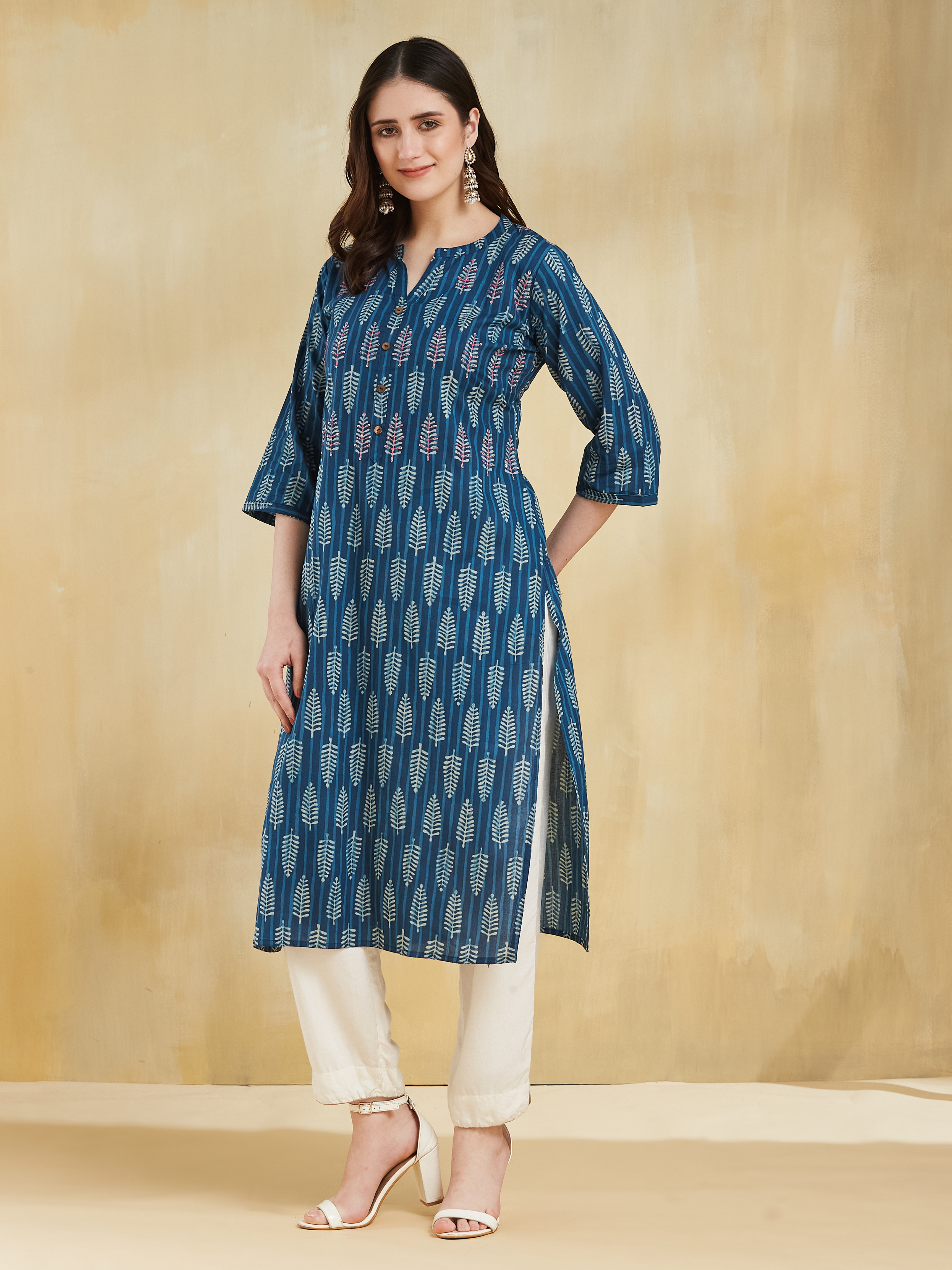 Blue Printed Kurta