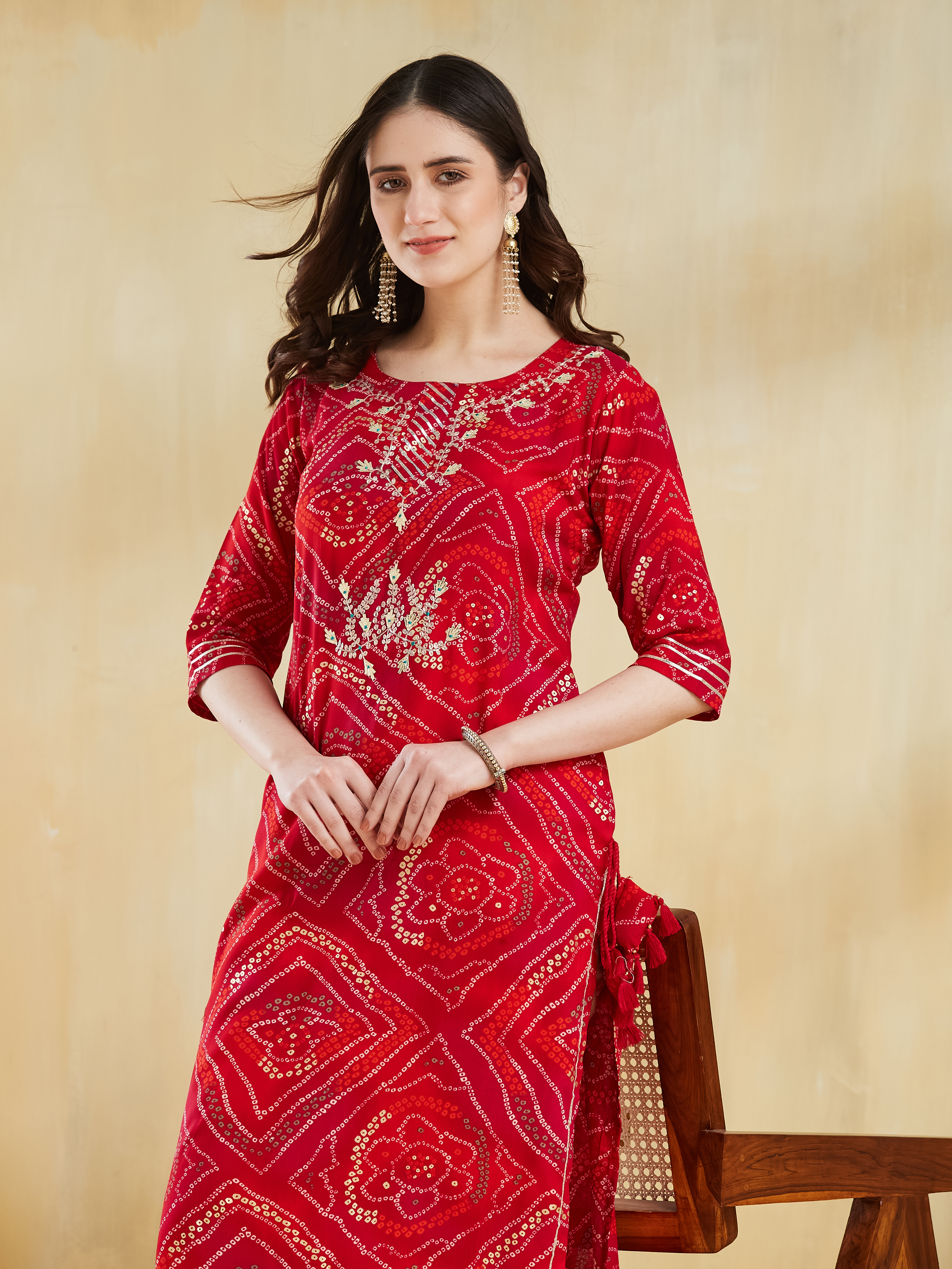 Red Traditional Kurta