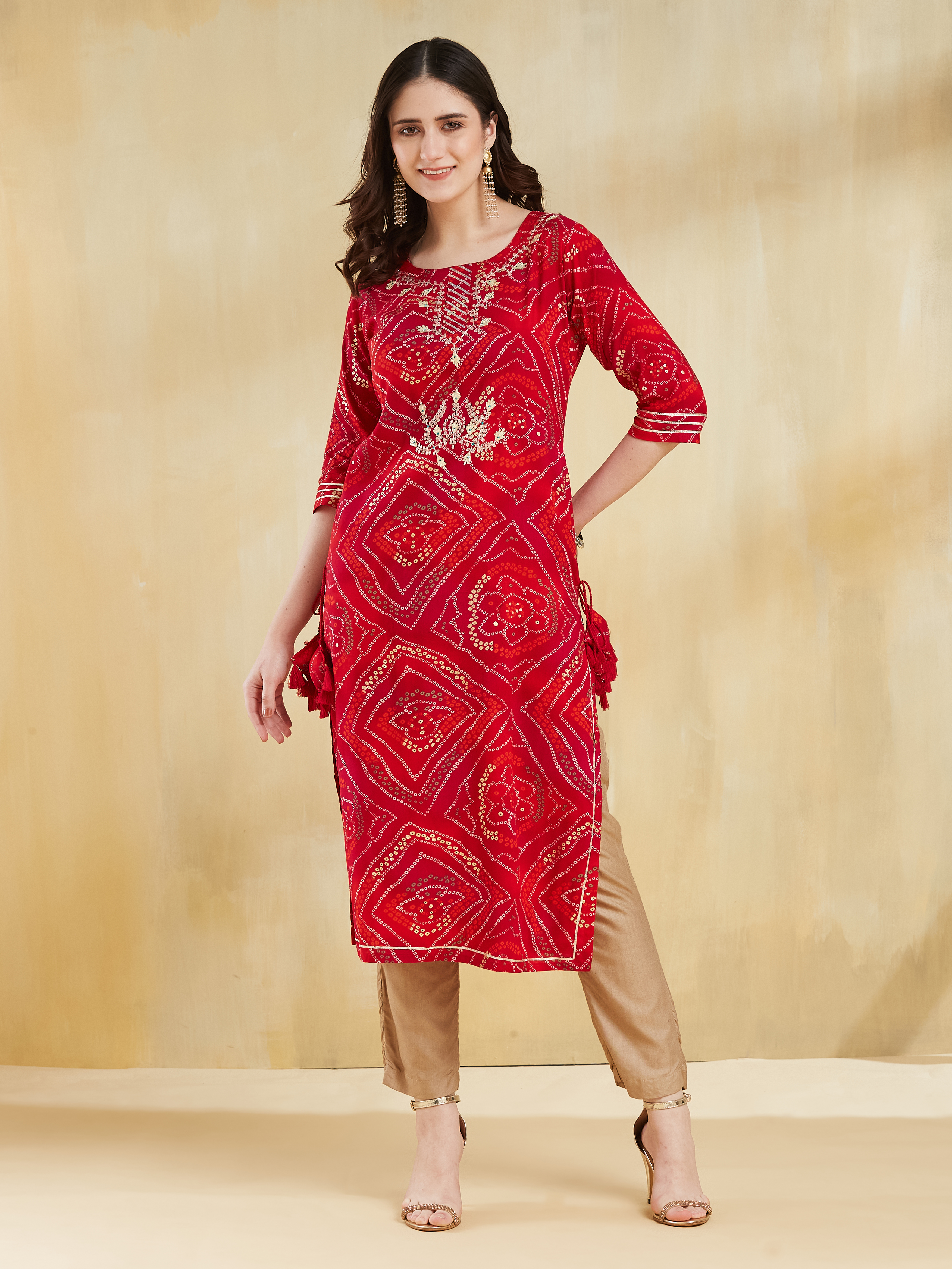 Red Traditional Kurta