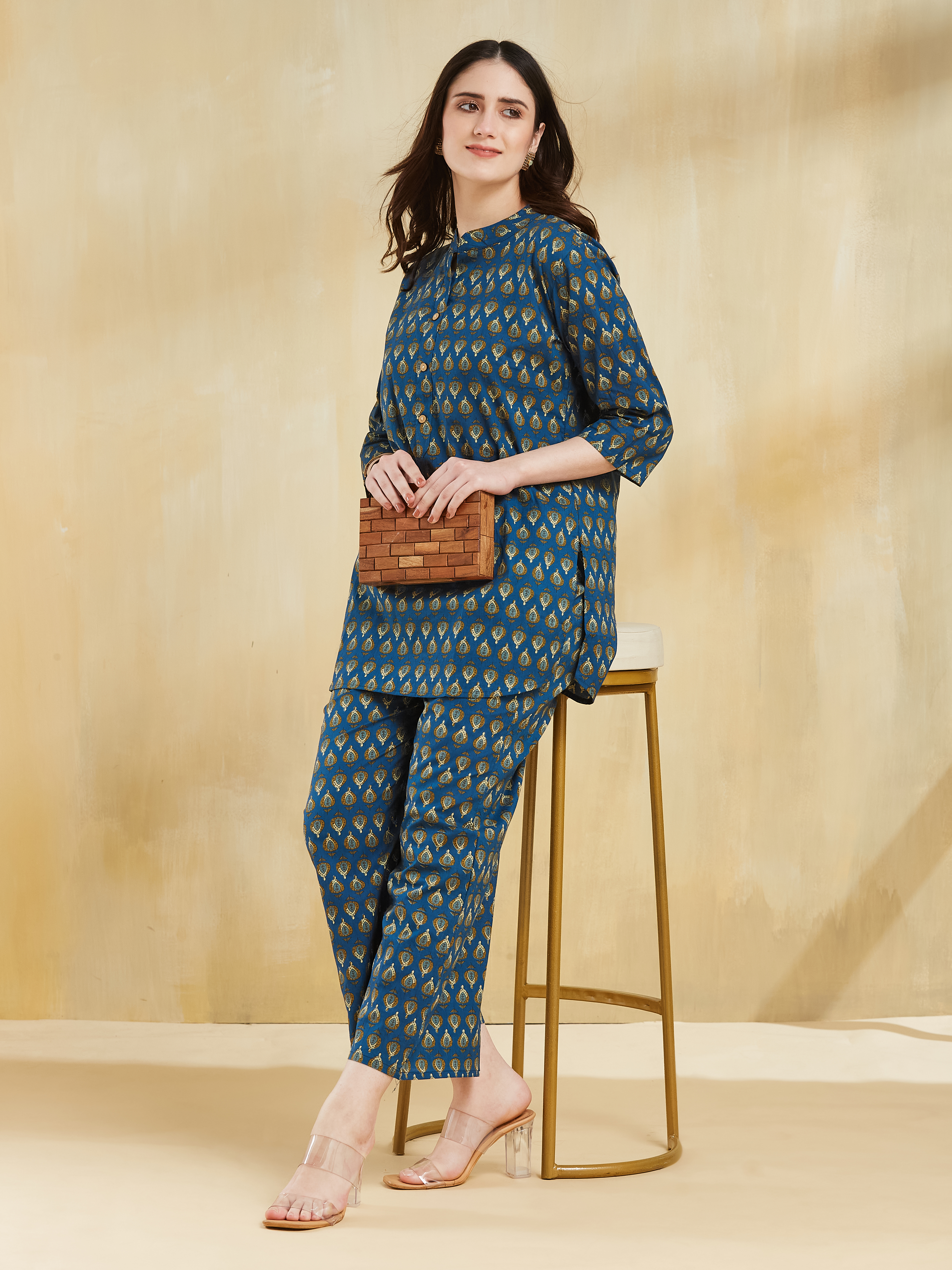 Women's Printed Kurta and Palazzo Set